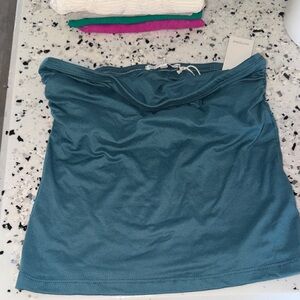 Elegant Teal Crop Top